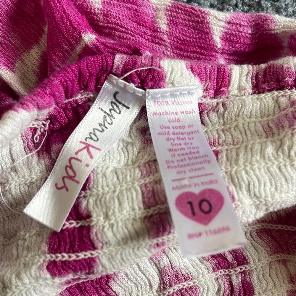 Japna Pink and White Tie-Dye Jumpsuit